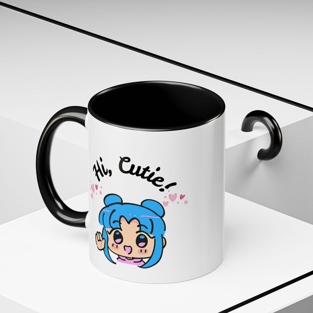 'Hi Cutie' Accent Coffee Mug