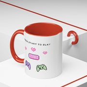 'Press Start To Slay' Accent Coffee Mug