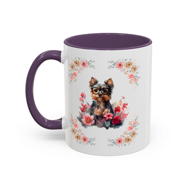 Geeky Goddess Yorkie Accent Coffee Mug