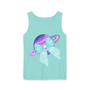 Purple Saturn Wrapped In Bow Unisex Tank Top
