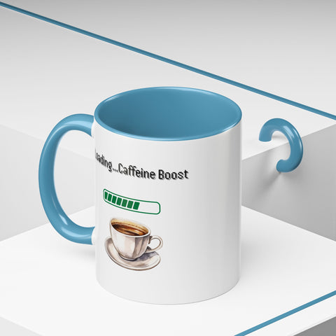 'Loading...Caffeine Boost' Accent Coffee Mug