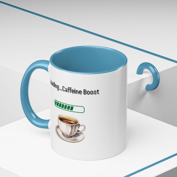 'Loading...Caffeine Boost' Accent Coffee Mug