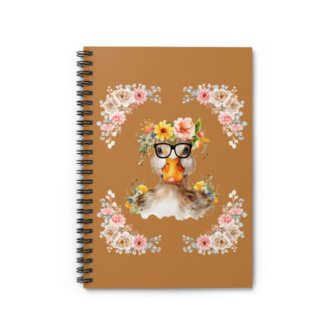 Geeky Goddess Duck Spiral Notebook
