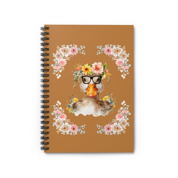 Geeky Goddess Duck Spiral Notebook
