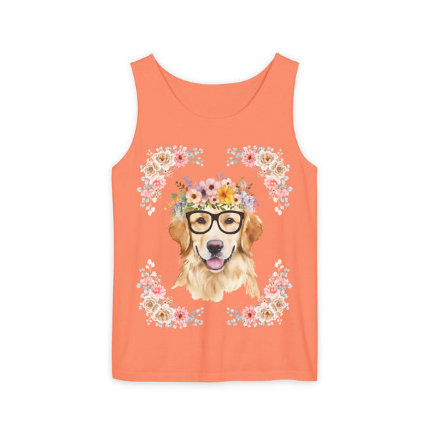 Geeky Goddess Golden Retriever Unisex Tank Top
