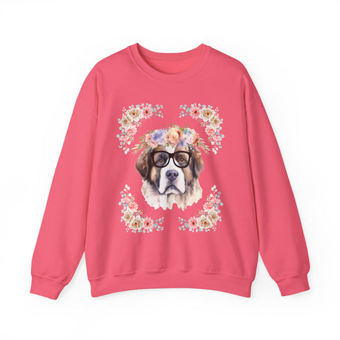 Geeky Goddess Saint Bernard Unisex Crewneck Sweatshirt