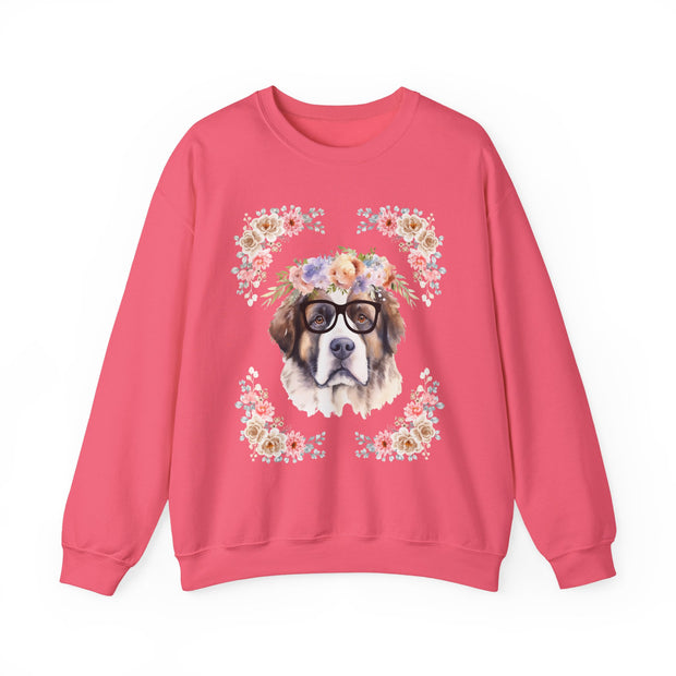 Geeky Goddess Saint Bernard Unisex Crewneck Sweatshirt