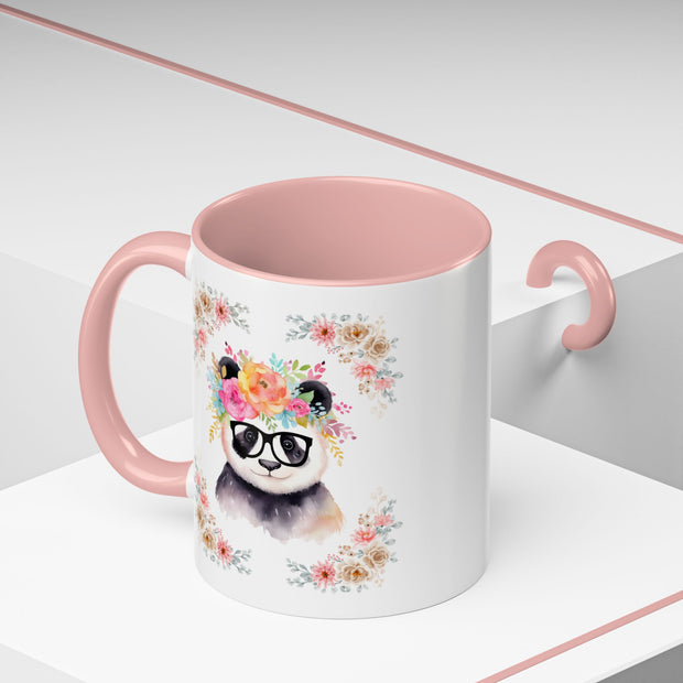 Geeky Goddess Panda Accent Coffee Mug