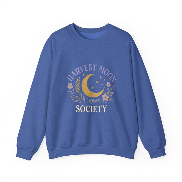 Harvest Moon Society Crewneck Sweatshirt, Cozy Autumn Sweatshirt, Unisex Fall Apparel, Moon Phase Gift, Seasonal Fashion