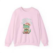Meowy Christmas Sweatshirt, Cozy Cat Crewneck, Cat Lover Gift, Holiday Apparel, Winter Fashion
