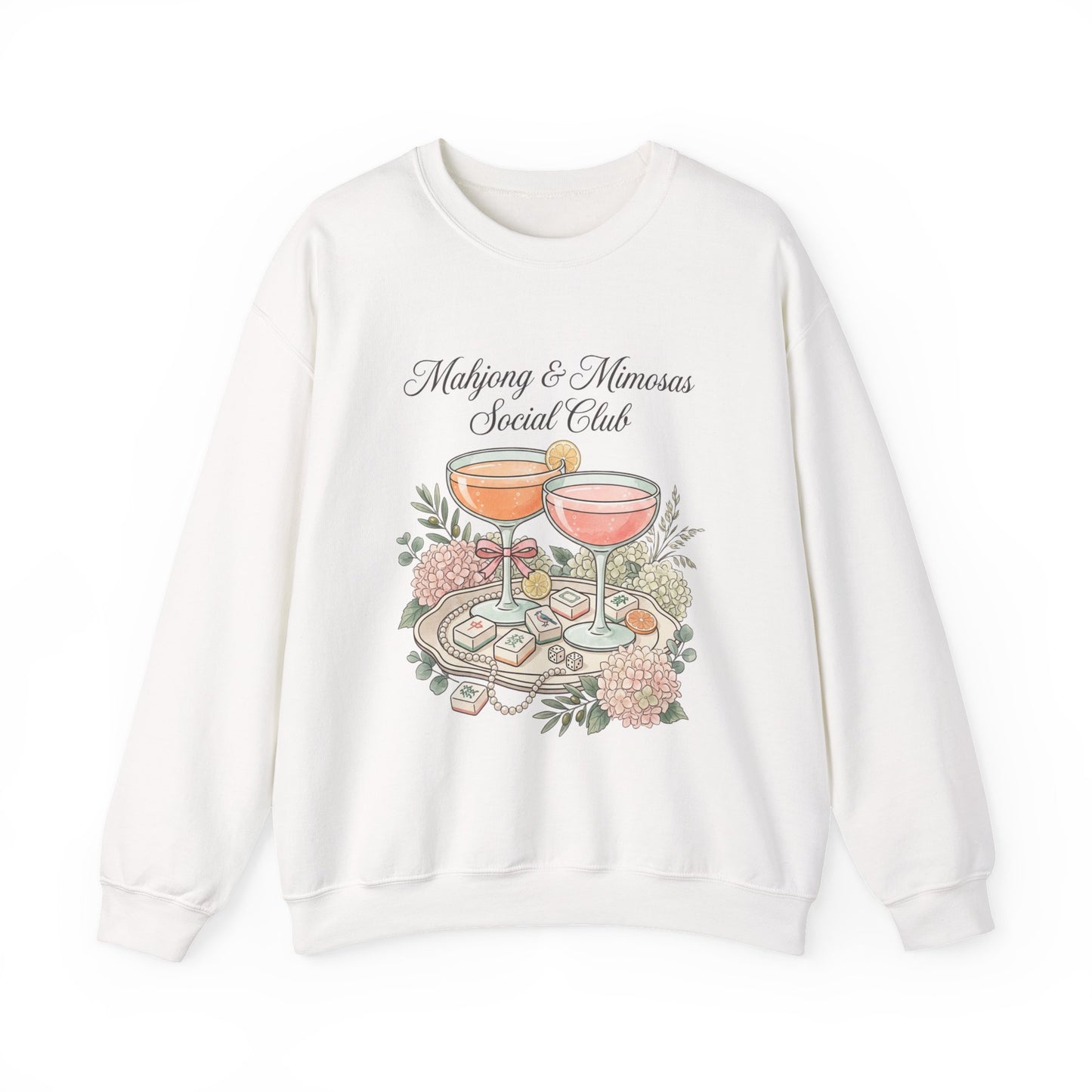 Mahjong & Mimosas Sweatshirt, Mahjong Club Crewneck, Brunch Girl Pullover