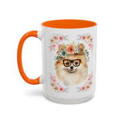 Geeky Goddess Pomeranian Accent Coffee Mug