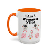 'I Am A Woman In STEM' Astronaut Accent Coffee Mug