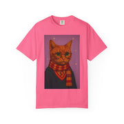 Pawgwarts Orange Cat Wizard T-Shirt