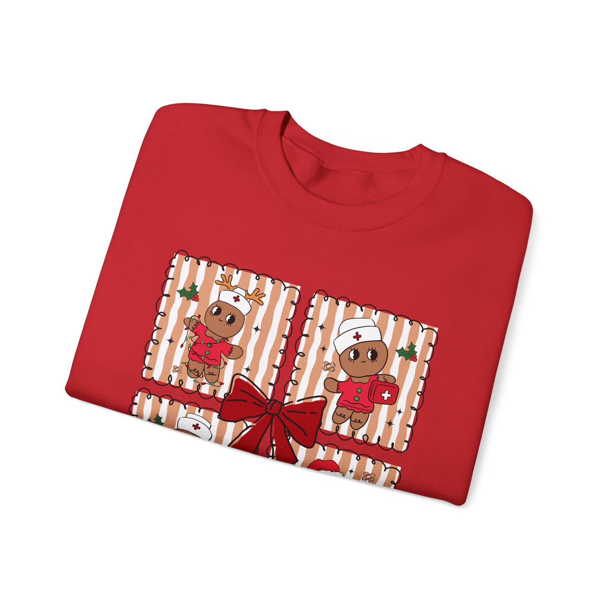 Gingerbread Christmas Sweatshirt, Cute Gingerbread Crewneck, Christmas Bow Sweatshirt, Gingerbread Man Shirt, Funny Holiday Sweater, Christmas Gift