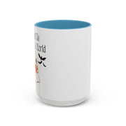 'You and Me Against The World' Accent Coffee Mug