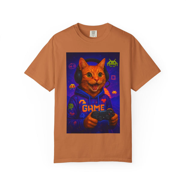 Game On Orange Cat Unisex T-Shirt