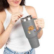 'Feline Good with a Book & Brew' Insulated Travel Mug, 40oz