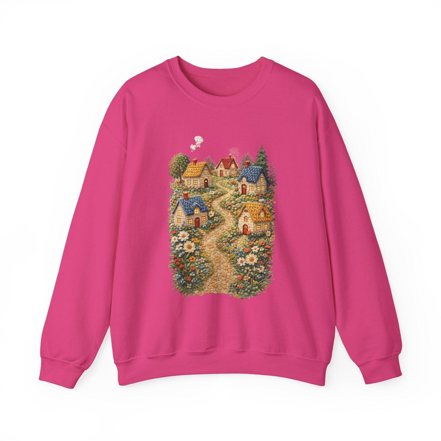 Cozy Cottage Pathway Sweatshirt | Country Village Scenic Crewneck