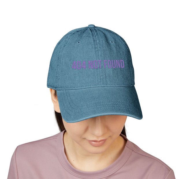 '404 NOT FOUND' Denim Embriodered Cap