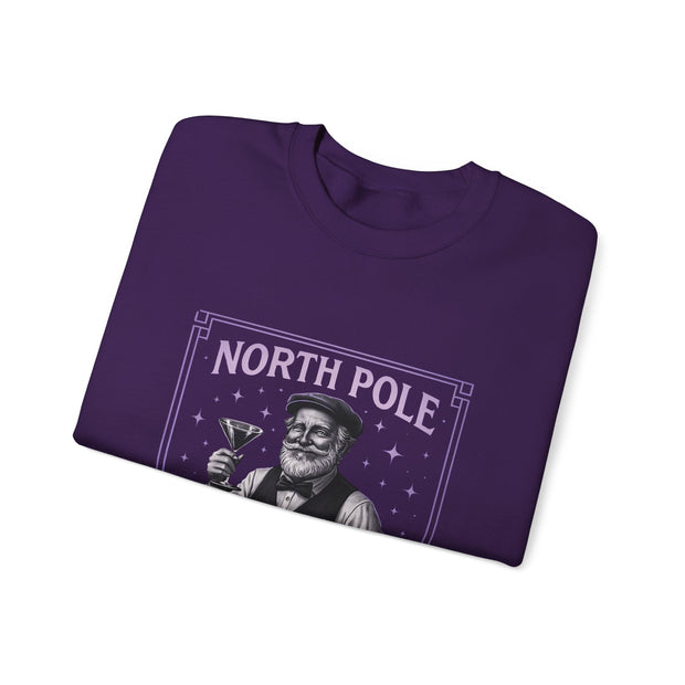 North Pole Speakeasy Crewneck Sweatshirt | Cozy Holiday Gift | Winter Wear | Christmas Sweatshirt | Unisex Comfy Apparel