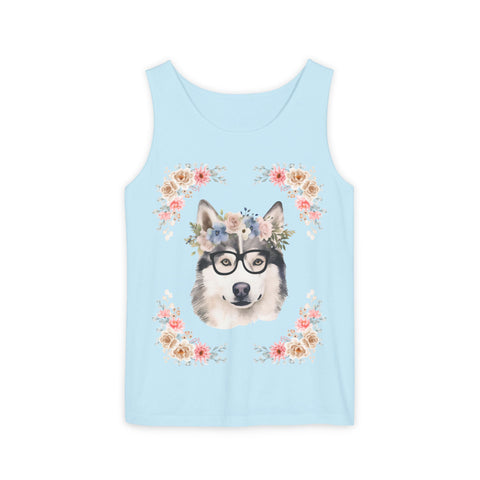 Geeky Goddess Siberian Husky Unisex Tank Top