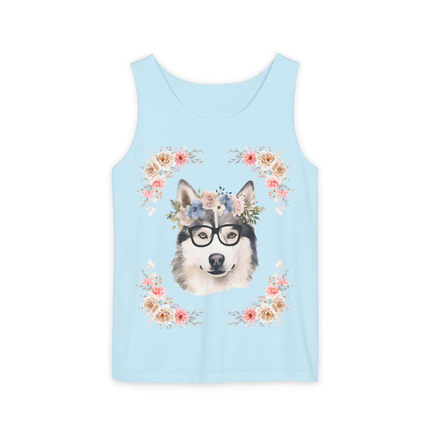 Geeky Goddess Siberian Husky Unisex Tank Top