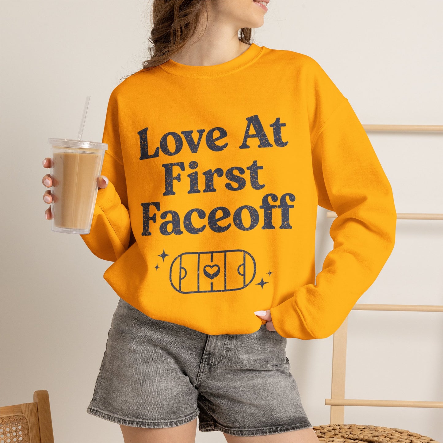 Love At First Faceoff Sweatshirt, Hockey Romance Booktok Crewneck, Sports Romance Reader Pullover