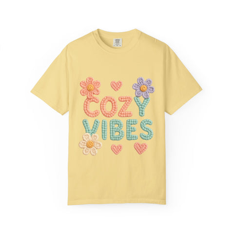 Cozy Vibes T-shirt - Unisex Garment-Dyed