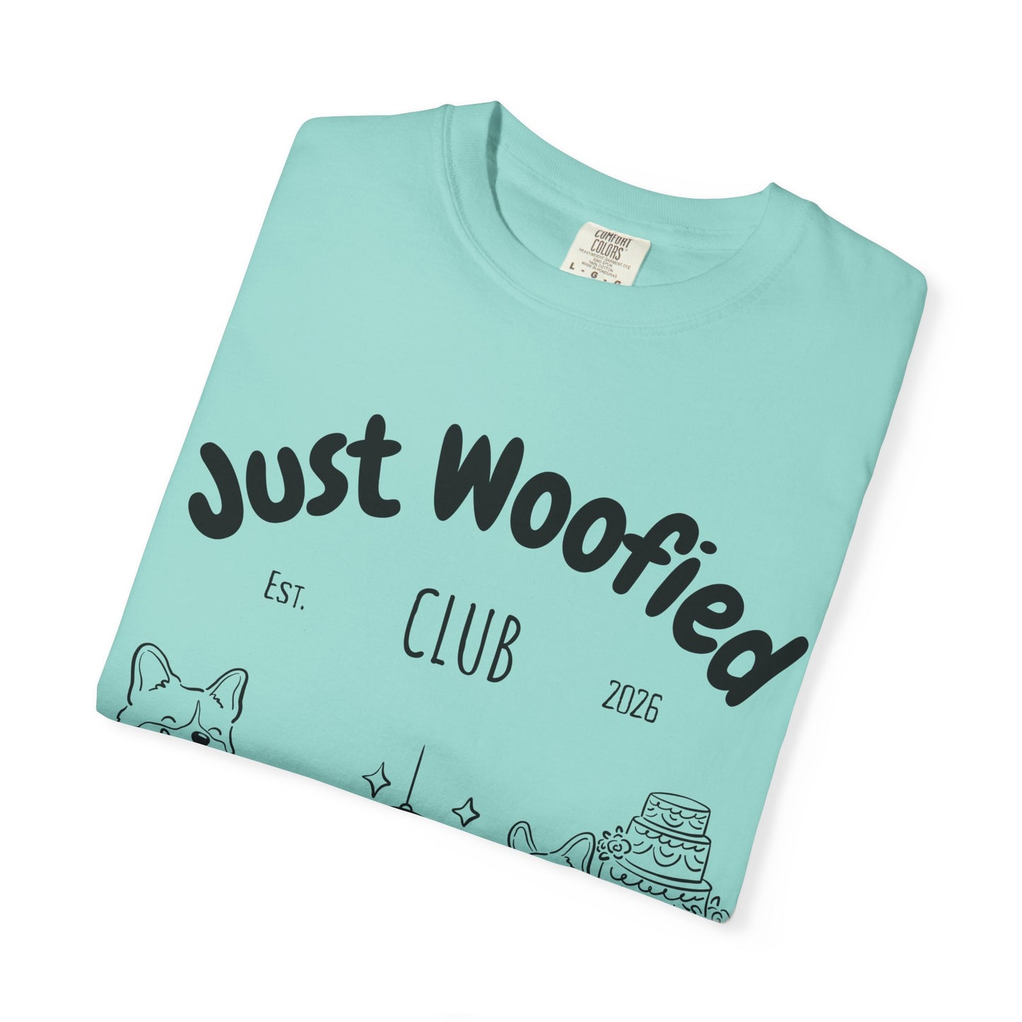 Just Married Dog Wedding Shirt Newlywed Couple Matching T-Shirt Comfort Colors Mr And Mrs Tee Just Woofied Honeymoon Gift For Bride Groom