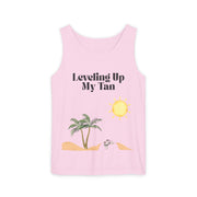 'Leveling Up My Tan' Unisex Tank Top