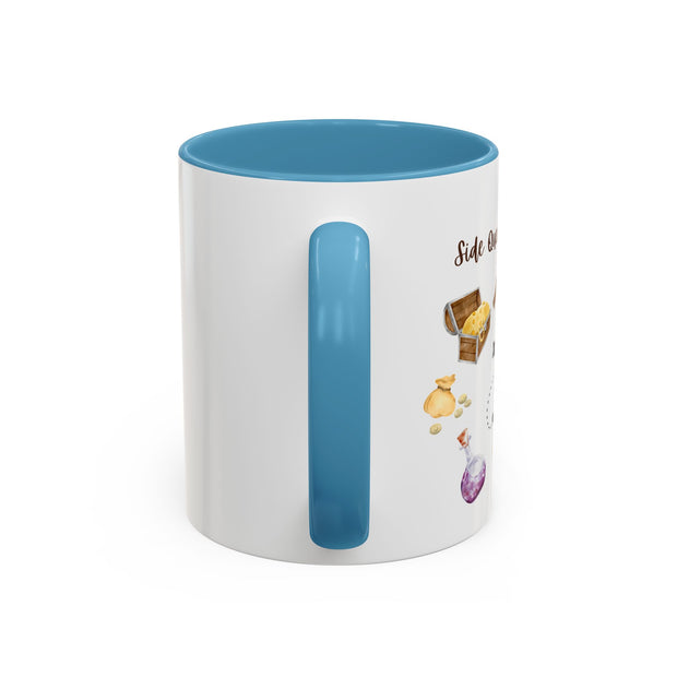 'Side Quest Queen' Accent Coffee Mug
