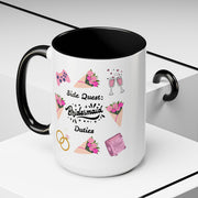 'Side Quest: Bridesmaid Duties' Accent Coffee Mug