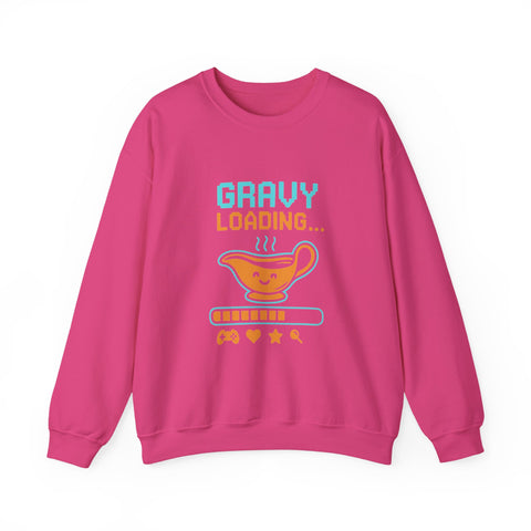 Gravy Loading Sweatshirt, Fun Unisex Crewneck, Thanksgiving Apparel, Casual Gift for Foodies, Humor Sweatshirt
