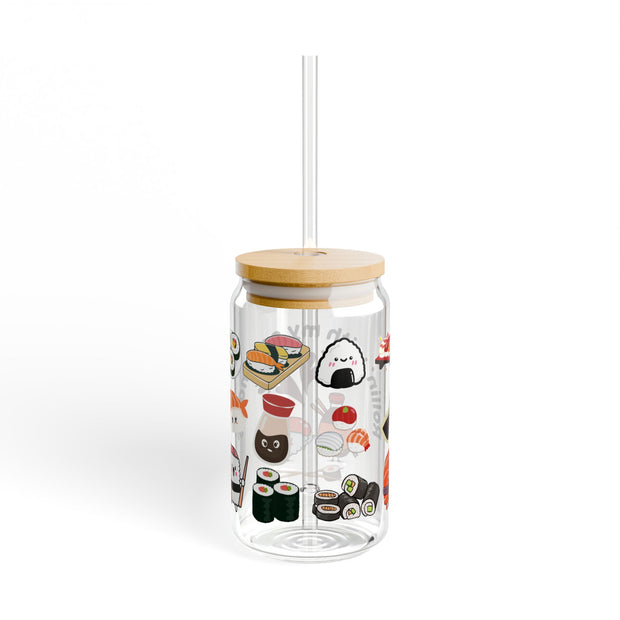 'Rollin’ With My Soy-Mates' Sipper Glass