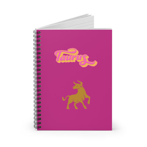 'Taurus' Zodiac Spiral Notebook