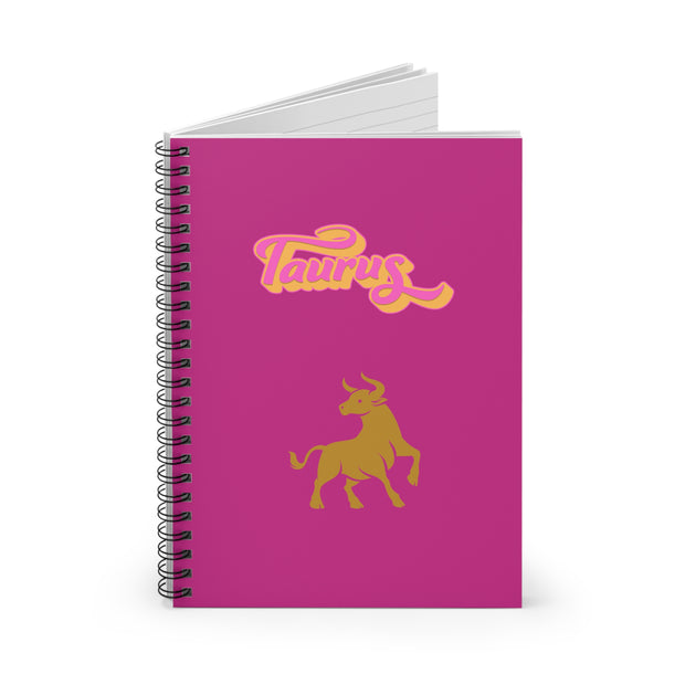 'Taurus' Zodiac Spiral Notebook