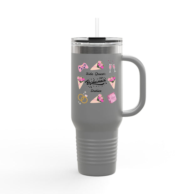 'Side Quest: Bridesmaid Duties' Insulated Travel Mug, 40oz