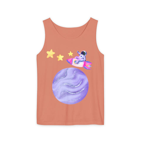 Astronaut Taking Off In Space Unisex Tank Top
