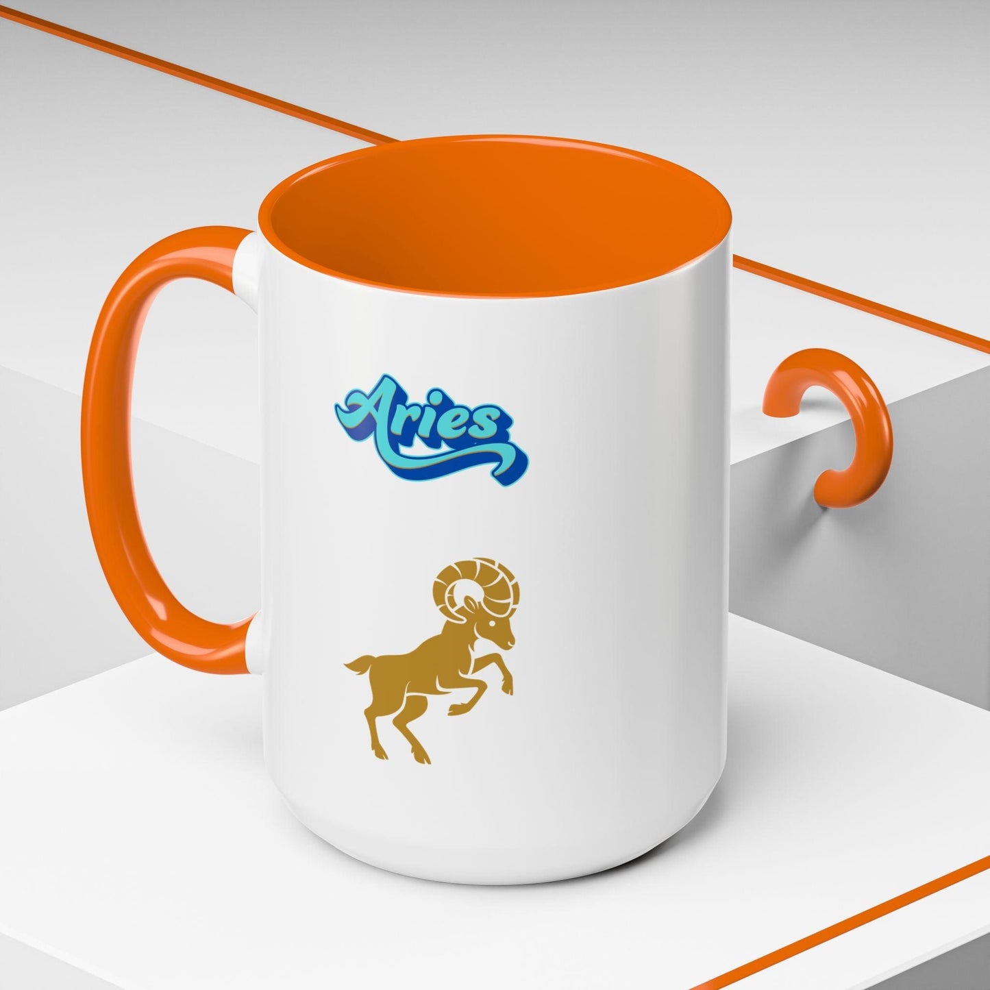 'Aries' Zodiac Accent Coffee Mug