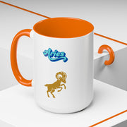 'Aries' Zodiac Accent Coffee Mug