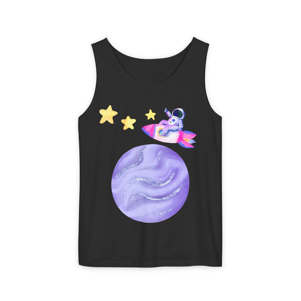Astronaut Taking Off In Space Unisex Tank Top
