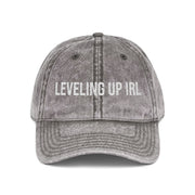 'Leveling Up In IRL' Vintage Embroidered Cap