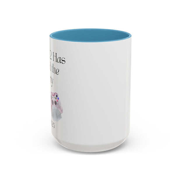 'Player 2 Has Joined The Party' 'Est. 2025' Accent Coffee Mug