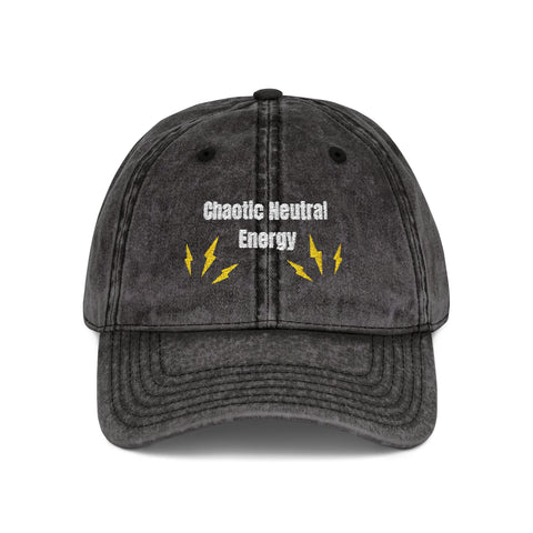 'Chaotic Neutral Energy' Vintage Embroidered Cap