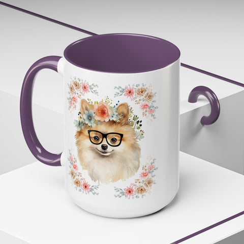Geeky Goddess Pomeranian Accent Coffee Mug