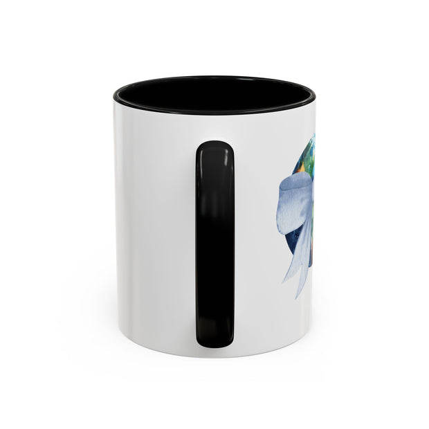 Earth Wrapped In A Bow Accent Coffee Mug