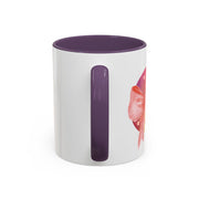 Pink/Yellow Planet Wrapped In A Bow Accent Coffee Mug