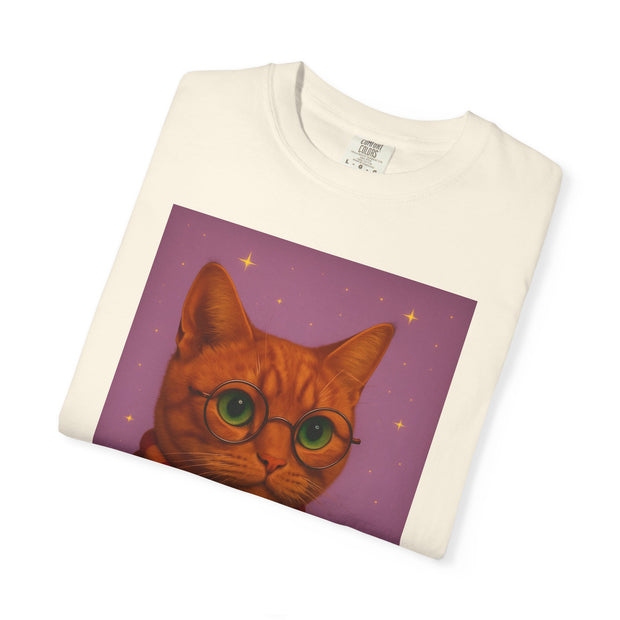 Pawgwarts Orange Cat Wizard T-Shirt