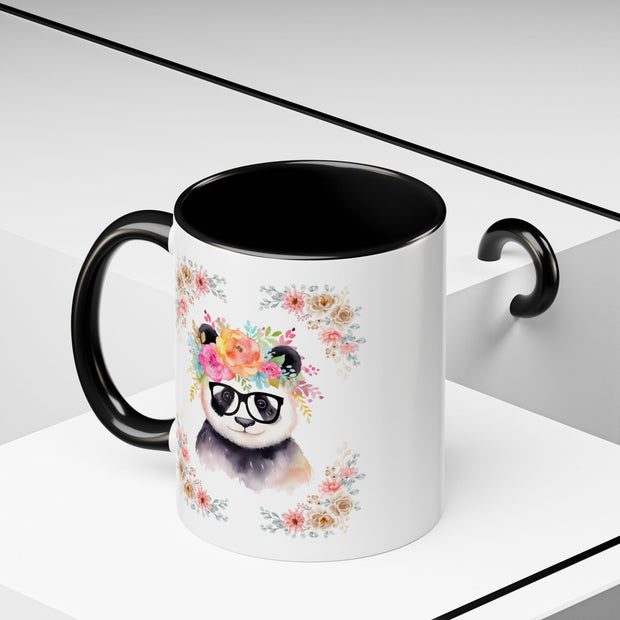 Geeky Goddess Panda Accent Coffee Mug